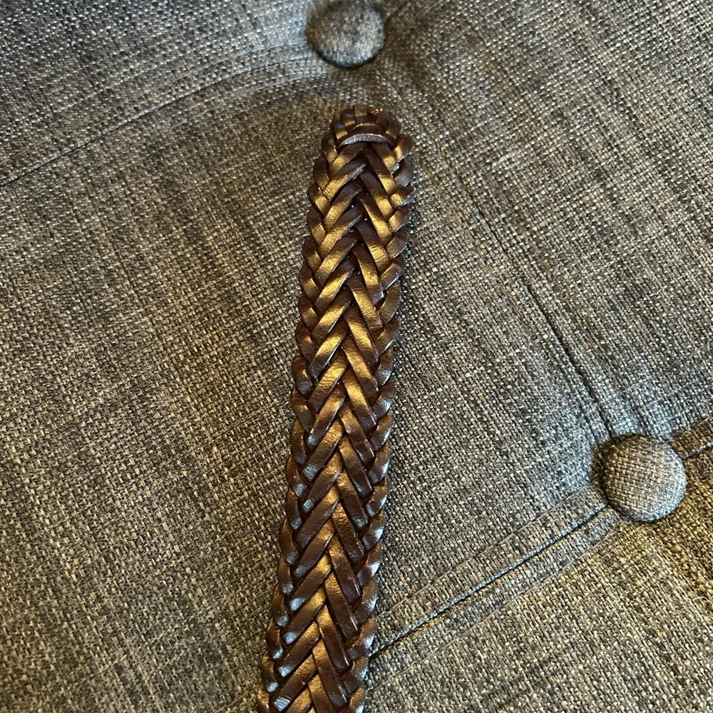 Club Room Youth Leather Braided Belt